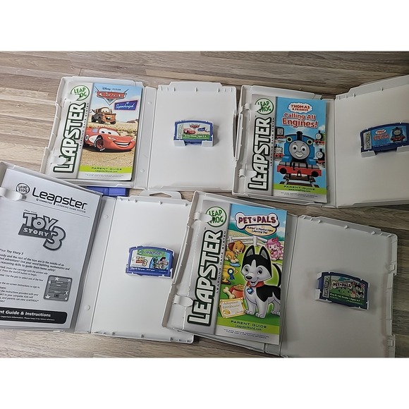 6 LeapFrog Leapster Game Cartridges Cars Wall E Thomas Engine Toy Story XMen - Picture 7 of 7